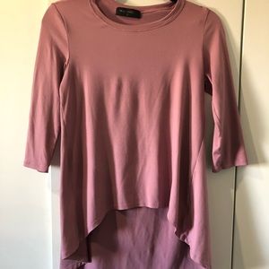 Short front long back shirt